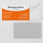 Carte De Visite Haut courbe - orange (Devant / Derrière)