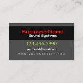 Carte De Visite Haut-parleur (Dos)