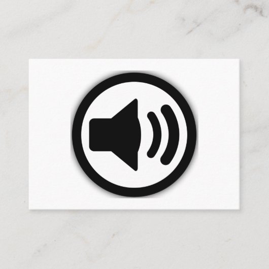 Carte De Visite Haut-parleur audio (Devant)