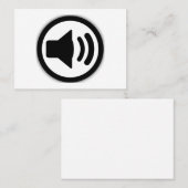 Carte De Visite Haut-parleur audio (Devant / Derrière)