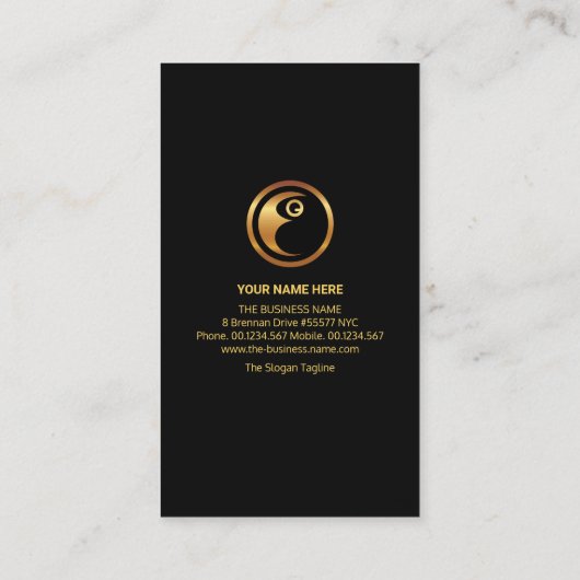 Carte De Visite Haut-parleur créatif simple en noir Tuxedo Motivat (Dos)