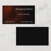 Carte De Visite Haut-parleur moderne rouge à noir (Devant / Derrière)