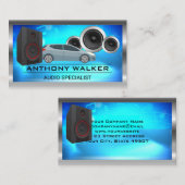 Carte De Visite Haut-parleurs audio | Caisson | Technicien (Devant / Derrière)