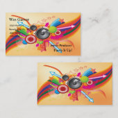 Carte De Visite Haut-parleurs de musique, étoiles, arc-en-ciel (Devant / Derrière)