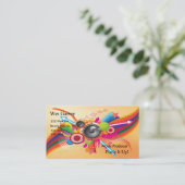 Carte De Visite Haut-parleurs de musique, étoiles, arc-en-ciel (Debout devant)