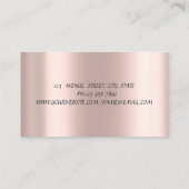 Carte De Visite Haut talons professionnels Noir Rose Rose Or (Dos)