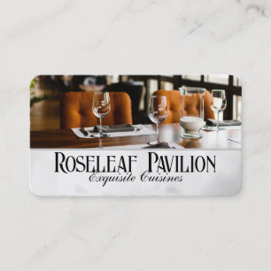 Carte De Visite Haute Cuisine Restaurant Service de Table