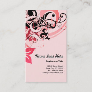Carte De Visite haute fidélité d'été : doucement rose