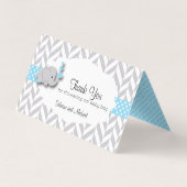 Carte De Visite Hauts de forme bleus et gris de sucrerie du baby (Dos)