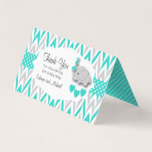 Carte De Visite Hauts de forme gris de sac du baby shower | (Dos)