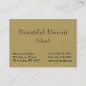 Carte De Visite Hawaï vintage 2 (Dos)
