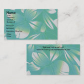 Carte de visite hawaïen d'impression florale de (Devant / Derrière)