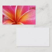 Carte De Visite Hawaïen rose de fleur d'Hawaï de Frangipani de (Devant / Derrière)