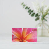 Carte De Visite Hawaïen rose de fleur d'Hawaï de Frangipani de (Debout devant)