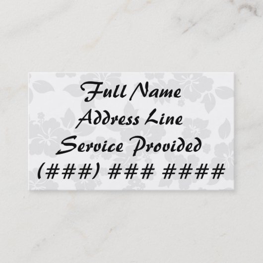 Carte De Visite Hawaïen subtil (Devant)