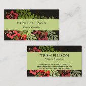 Carte De Visite Hawaii Aloha Flower Art Print (Devant / Derrière)
