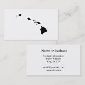 Carte De Visite Hawaii en noir et blanc (Devant / Derrière)