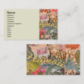 Carte De Visite Hawaii Hula Fleur Voyage Vintage (Devant / Derrière)