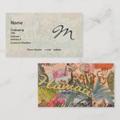 Carte De Visite Hawaii Hula Fleur Voyage Vintage (Devant / Derrière)