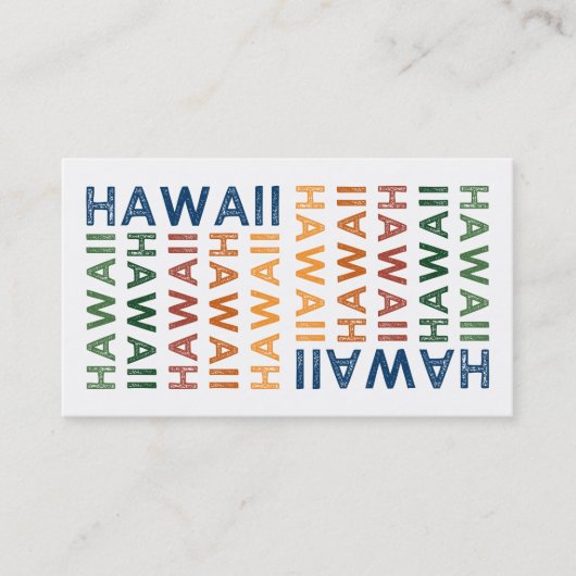 Carte De Visite Hawaii joli couleur (Devant)