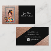 Carte De Visite Hawaiian Lady Et Gold Beauté (Devant / Derrière)