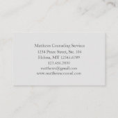 Carte De Visite Hazel Arbre Feuille crayon botanique dessin gris (Dos)