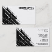 Carte De Visite HC d'échafaudage - blanc (Devant / Derrière)