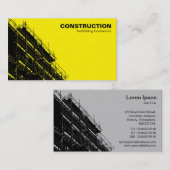 Carte De Visite HC d'échafaudage - jaune (Devant / Derrière)