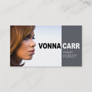 Carte De Visite Headshot de chanteur pour le musicien de chanteur