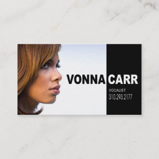 Carte De Visite Headshot de chanteur pour le musicien de chanteur