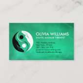 Carte De Visite Healing Hands Yin Yang symbole Rendez-vous Affaire (Devant)