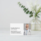 Carte De Visite Health Care Worker | Medical Doctor Smiling (Debout devant)