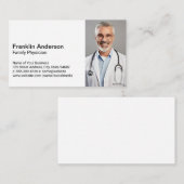 Carte De Visite Health Care Worker | Medical Doctor Smiling (Devant / Derrière)