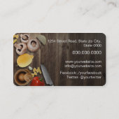 Carte De Visite Healthy Food/Chef/Cooking Instructeur (Dos)