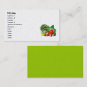 Carte De Visite Healthy_Vector_Clipart FRUITS LÉGUMES jardinage (Devant / Derrière)