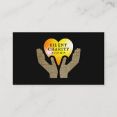 Carte De Visite Heart in Hands, Silent Charity Auction Event (Devant)