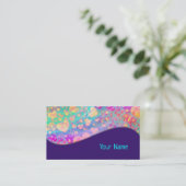 Carte De Visite Heart Love Motif Pastel Design (Debout devant)