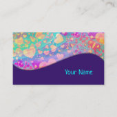 Carte De Visite Heart Love Motif Pastel Design (Devant)