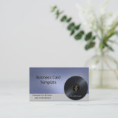 Carte De Visite Heart Music Notes Vinyl Record (Debout devant)