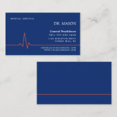 Carte De Visite Heart Rate, General Practitioner, Nurse, Medical (Devant / Derrière)