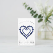 Carte De Visite Heart Sapphire Gemstone (Debout devant)