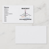 Carte De Visite Heartbeat Is My Modus Operandi (ECG / EKG) (Devant / Derrière)