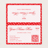 Carte De Visite Hearts Happy Valentine’s Day Modern Love Pattern (Extérieur déplié)