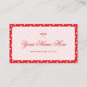 Carte De Visite Hearts Happy Valentine’s Day Modern Love Pattern (Dos)