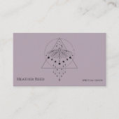 Carte De Visite Heather holistique | Moon Phase Moth Coach Spiritu (Devant)