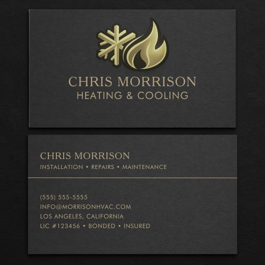 Carte De Visite Heating and Cooling Professional