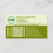 Carte De Visite Heating & Cooling & Air Conditioning | Green HVAC (Dos)