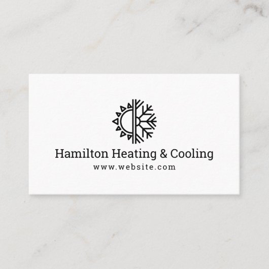 Carte De Visite Heating & Cooling Business Card (Devant)