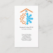 Carte De Visite Heating Cooling Experts HVAC (Devant)