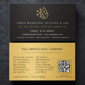 Carte De Visite Heating Cooling Service Technician QR Code